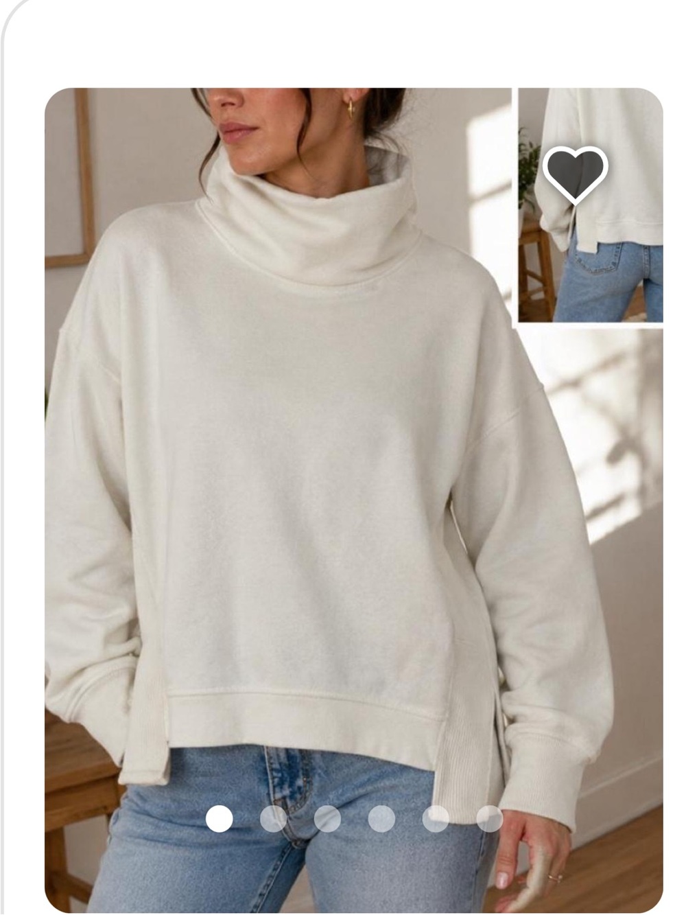 Athleta Fleece Cowl Neck Sweater